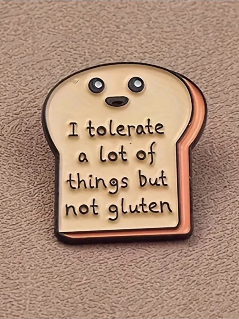 Funny Slice of Bread Enamel Pin